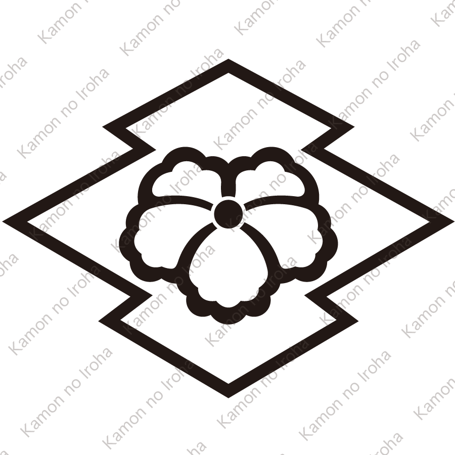 陰松皮菱に陰蔦紋