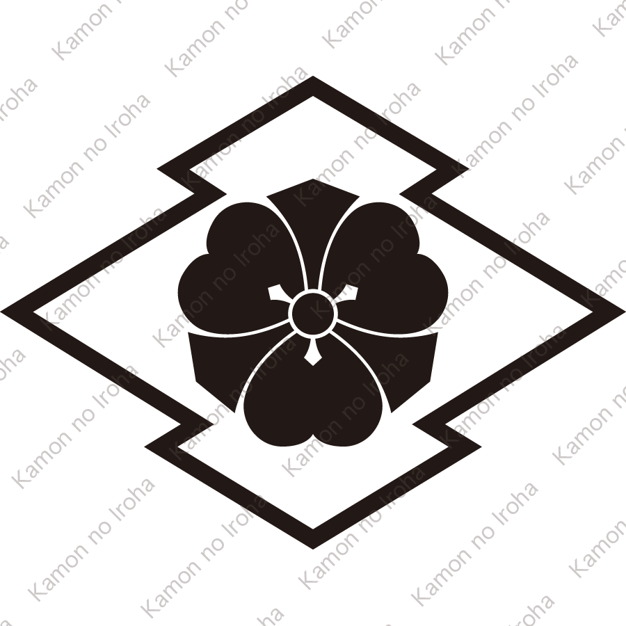 陰松皮菱に剣片喰紋