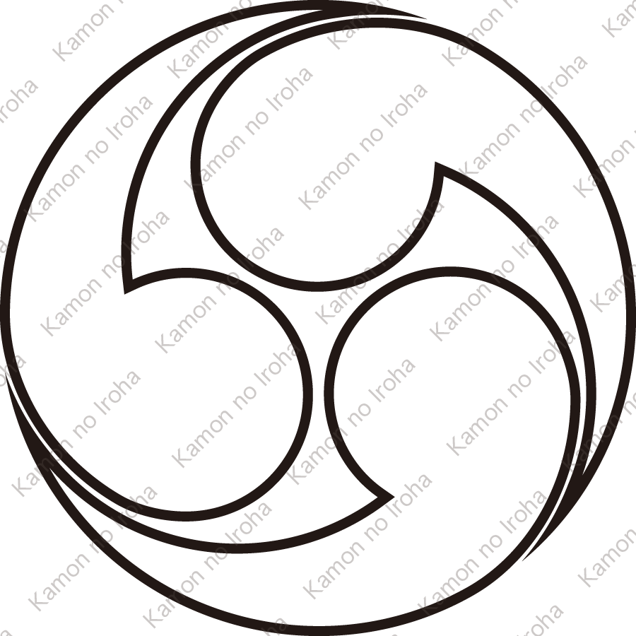 陰右三つ巴紋