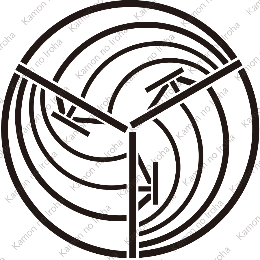 陰三つ帆の丸紋