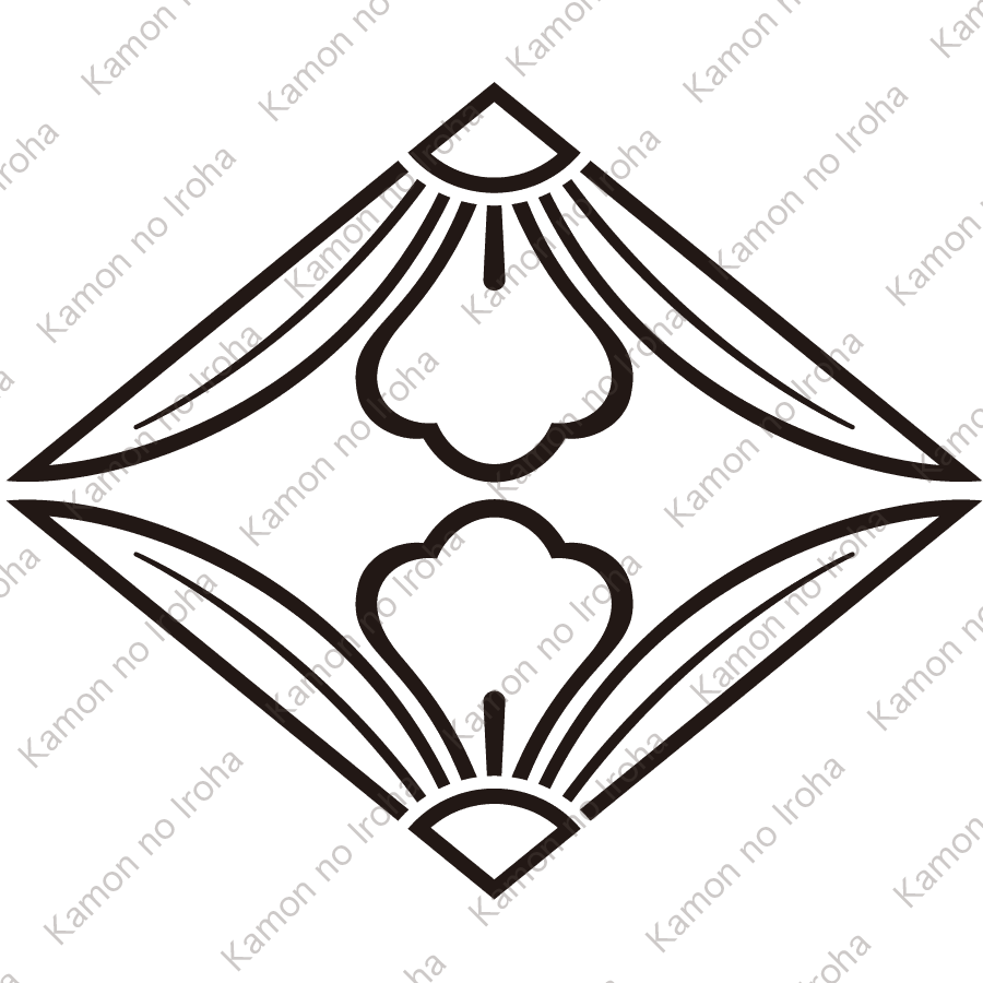 陰対い藤崩し菱紋