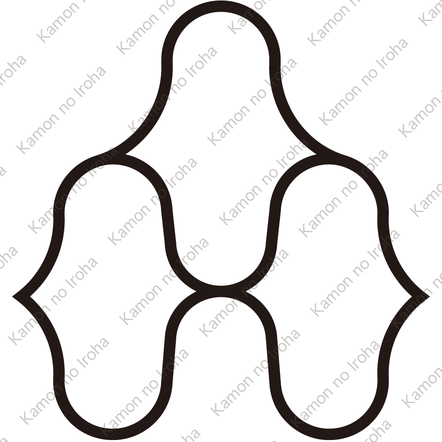 陰の三つ網目紋