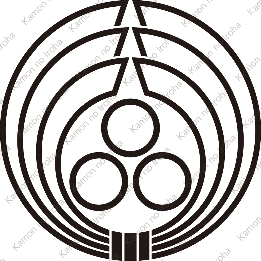 陰熨斗輪に陰三つ星紋