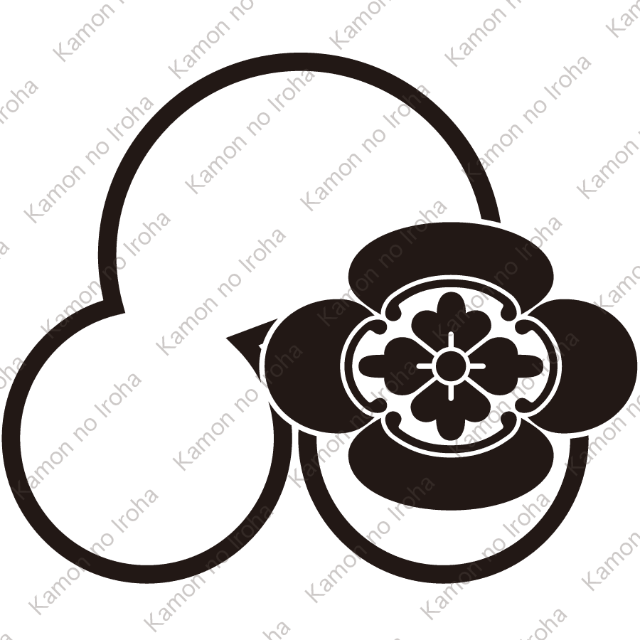 陰洲浜に木瓜紋