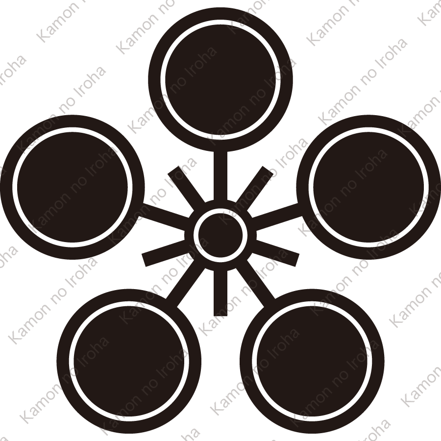 陰輪入り梅鉢紋
