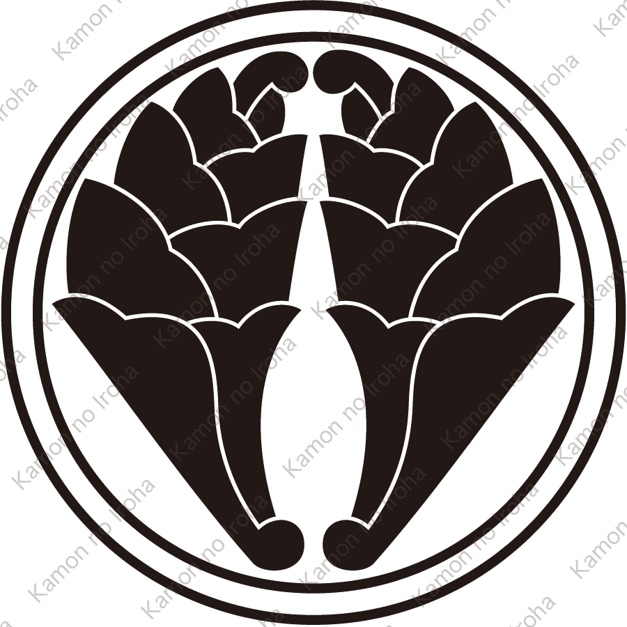 二重輪に抱き杏葉紋