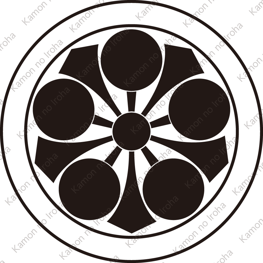 陰輪に剣梅鉢紋