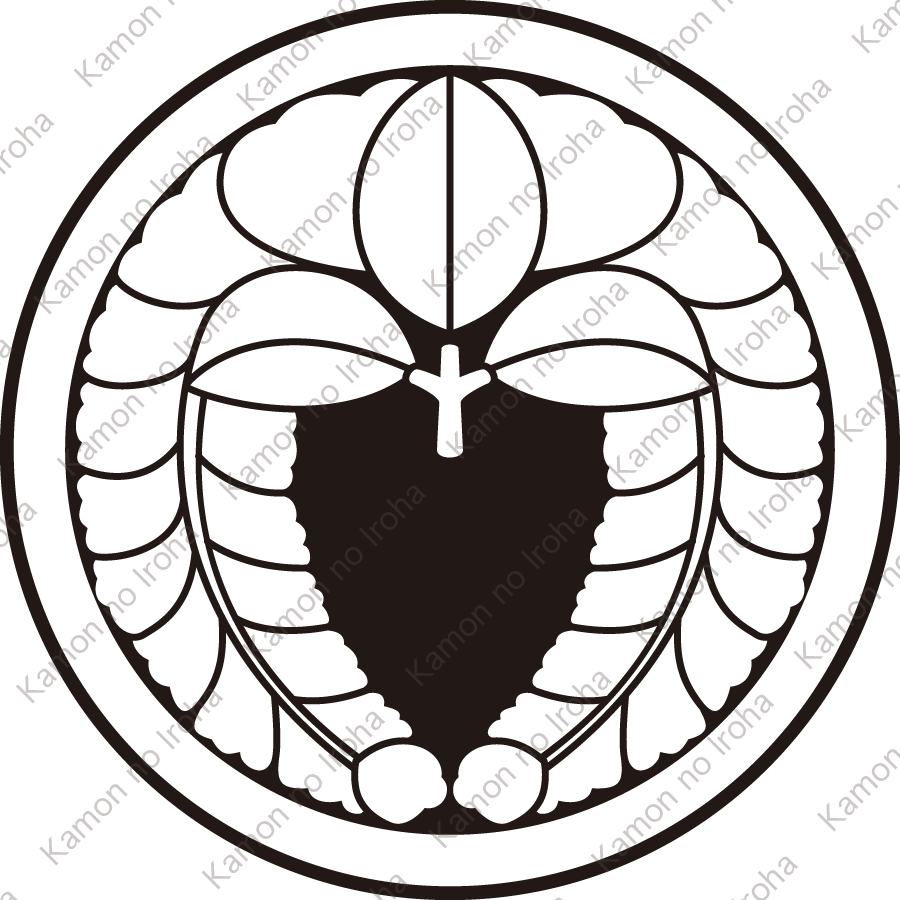 陰輪に下り藤紋