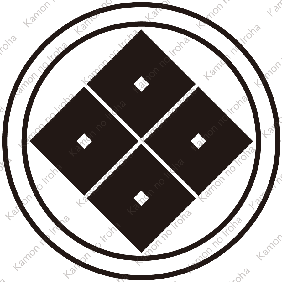 陰輪に四つ目紋