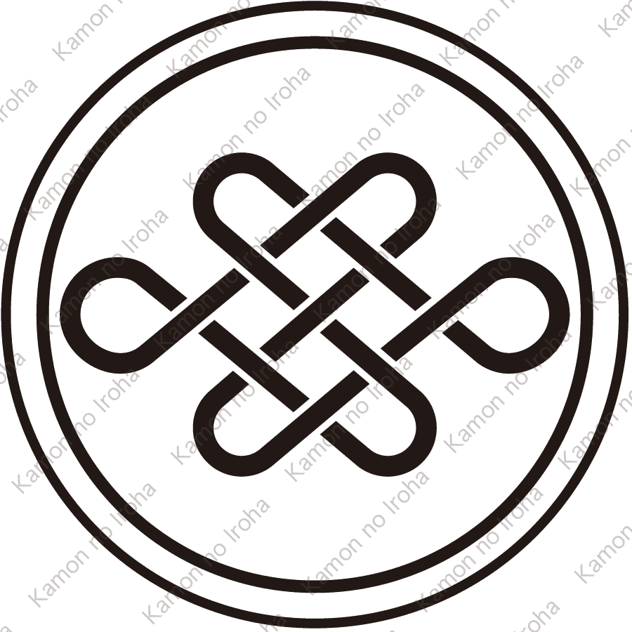 陰輪に宝結び紋