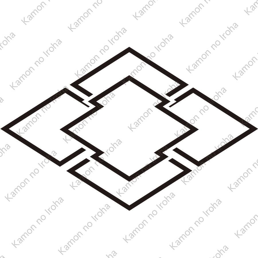 陰四つ菱に松皮菱紋