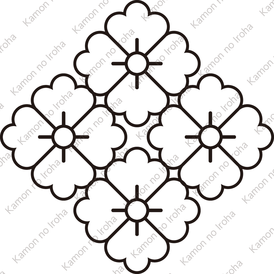陰四つ花角紋