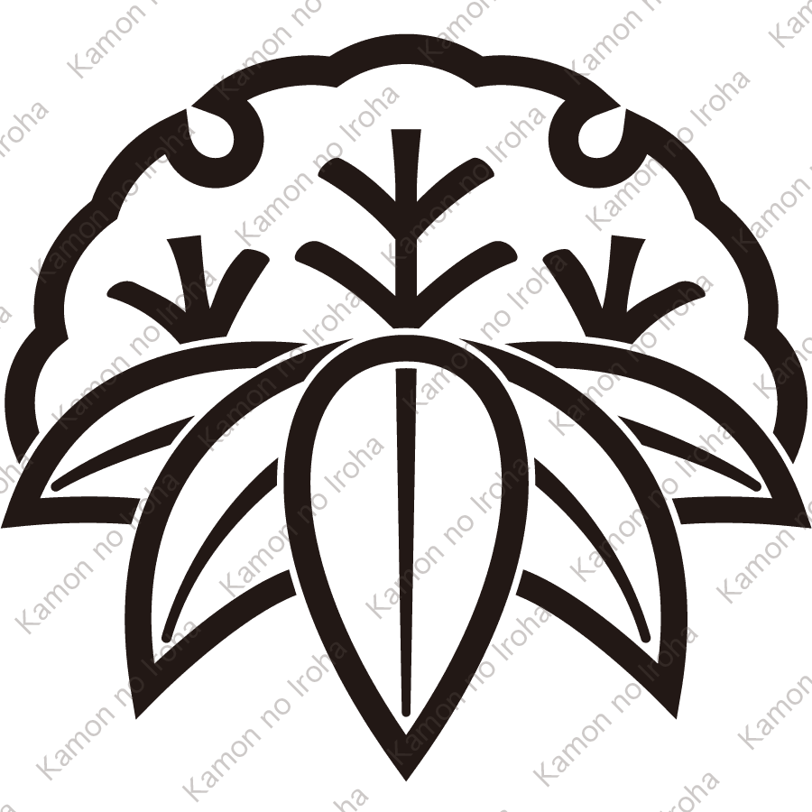 中陰雪持ち笹紋