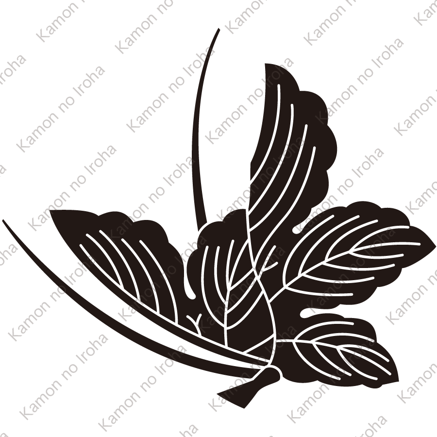 梶の葉飛び蝶紋