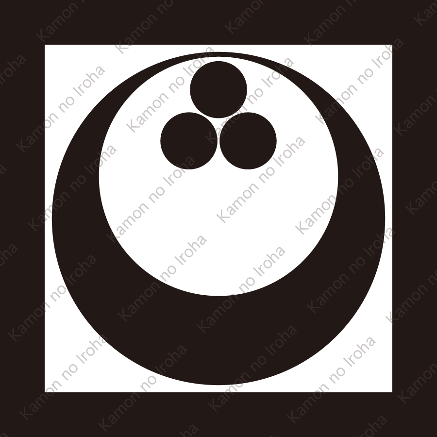 角に月に三つ星紋