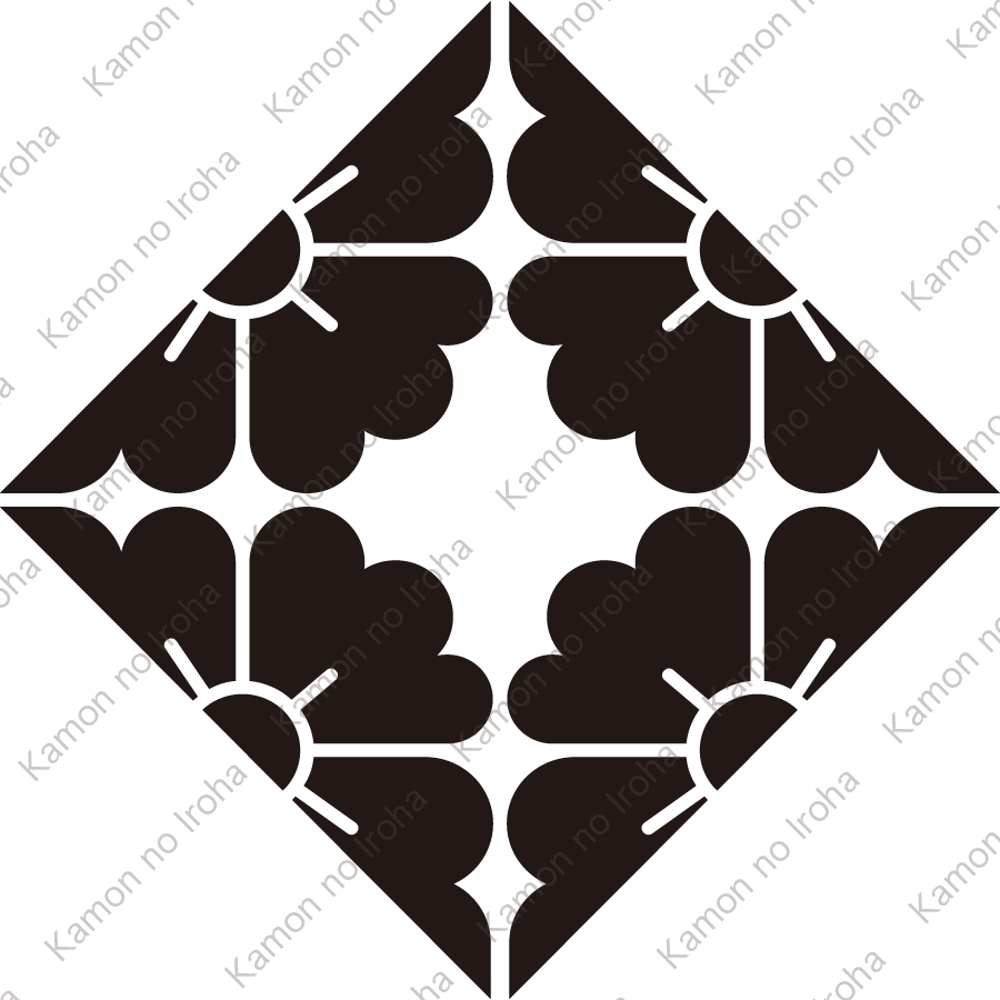 角四つ割り花菱紋