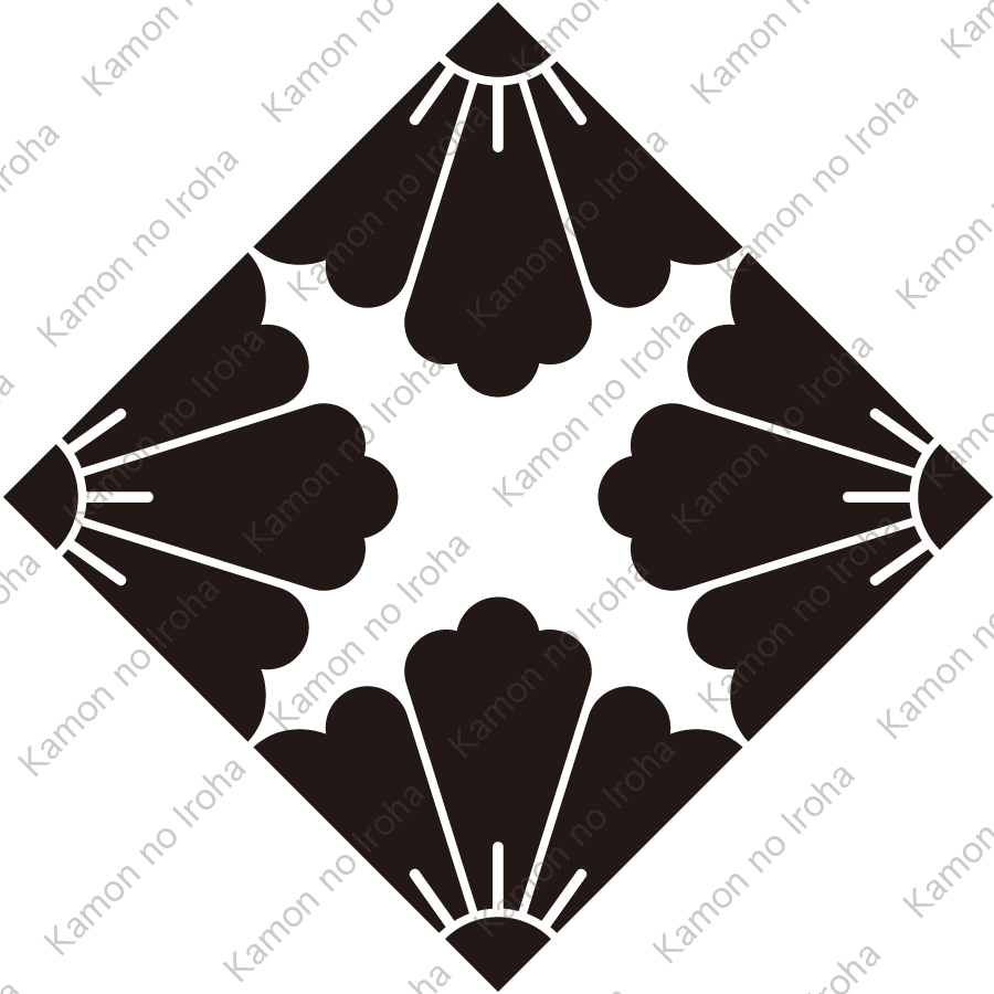 角四つ割り花角紋