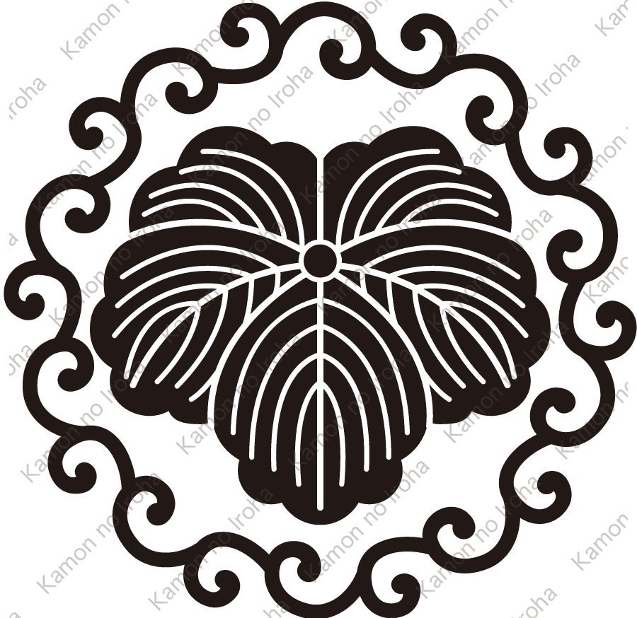 唐草輪に蔦紋