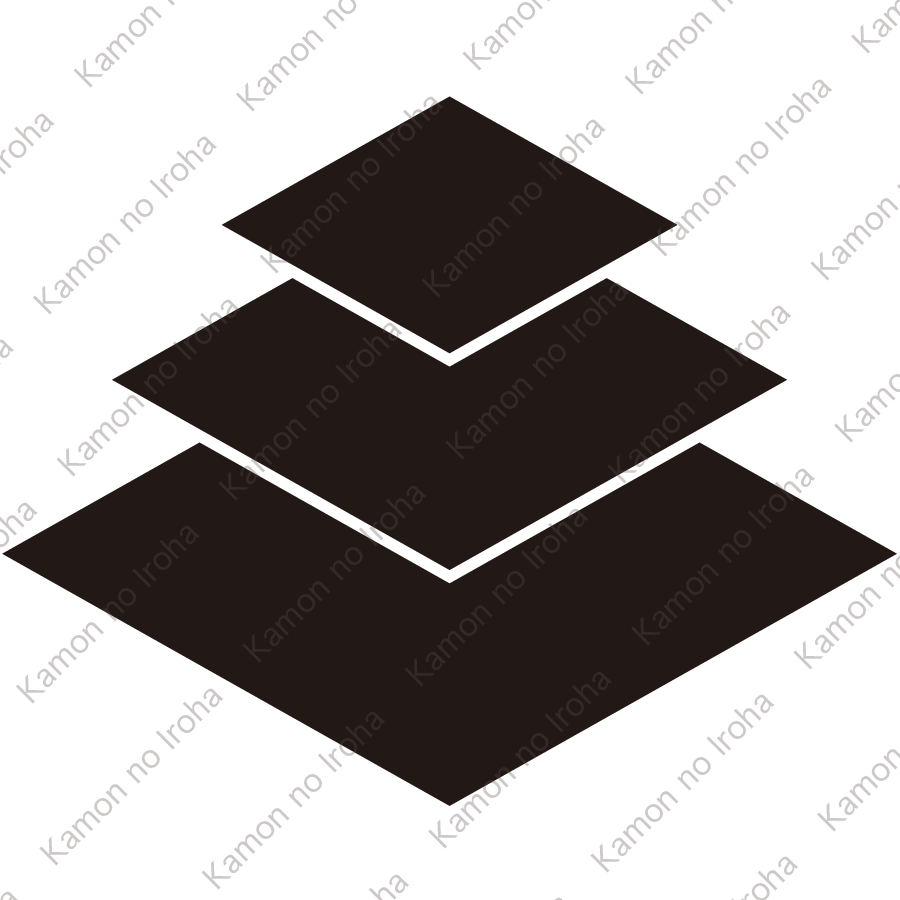 重ね三階菱紋