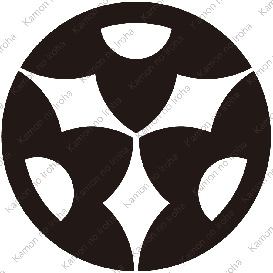 頭合せ変り光琳三つ山の字紋