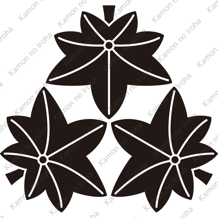 頭合せ三つ楓紋