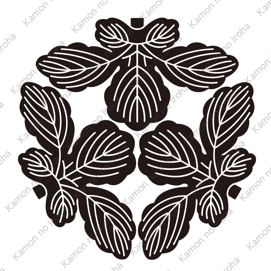 頭合せ三つ梶の葉紋