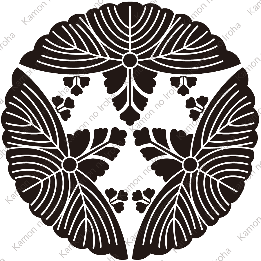 頭合せ三つ桐紋