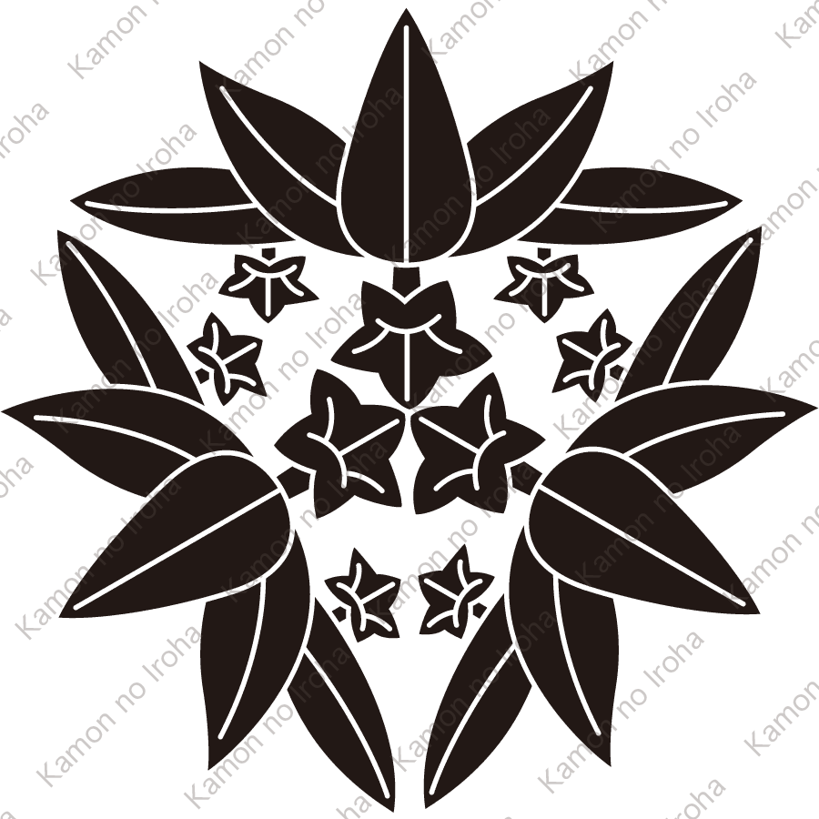 頭合せ三つ笹竜胆紋