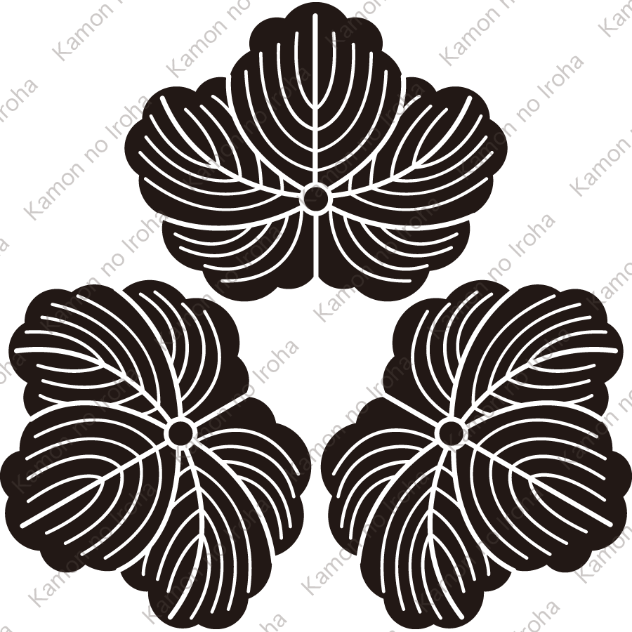 頭合せ三つ蔦紋