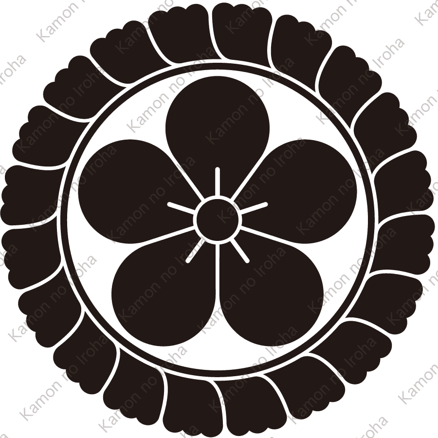 片藤輪に梅紋