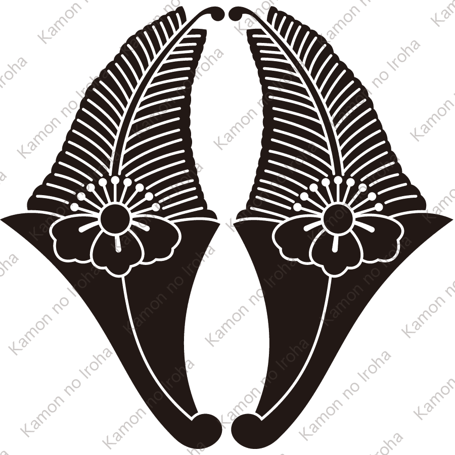 変り抱き花杏葉紋