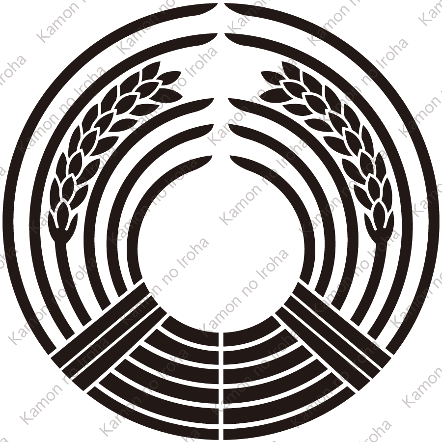 変り抱き稲の丸紋