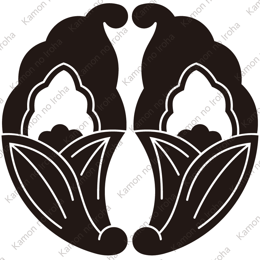 変り抱き茗荷崩し紋