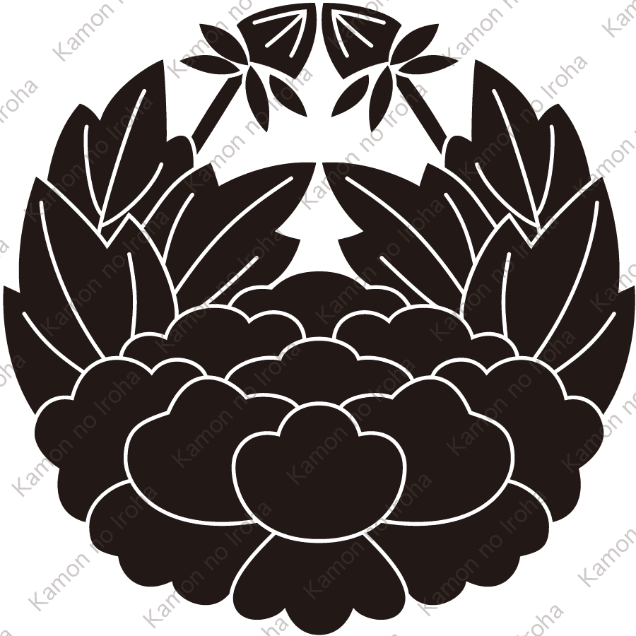 変り杏葉牡丹紋