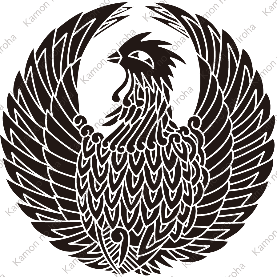 変り鳳凰の丸紋