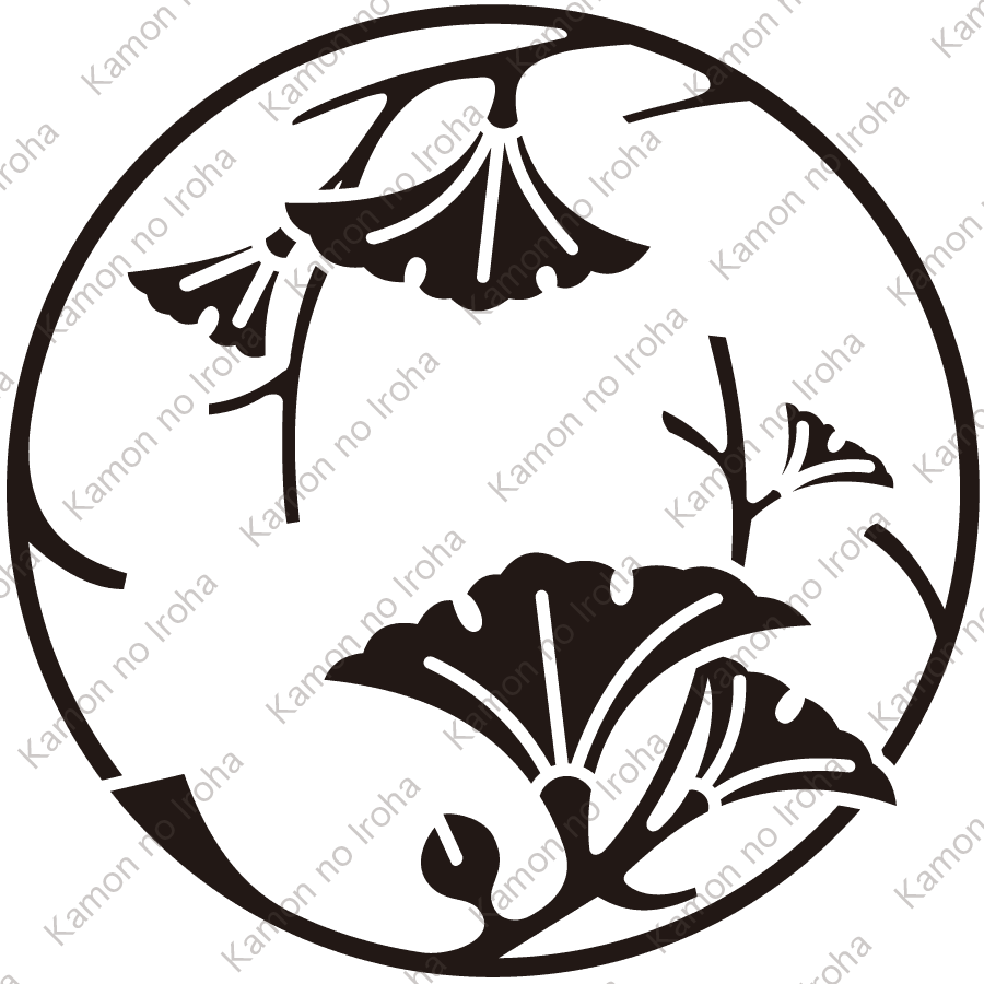 変り銀杏枝丸紋