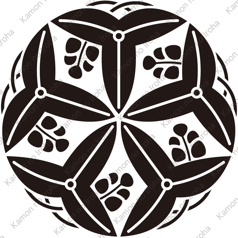 変り五つ沢瀉紋