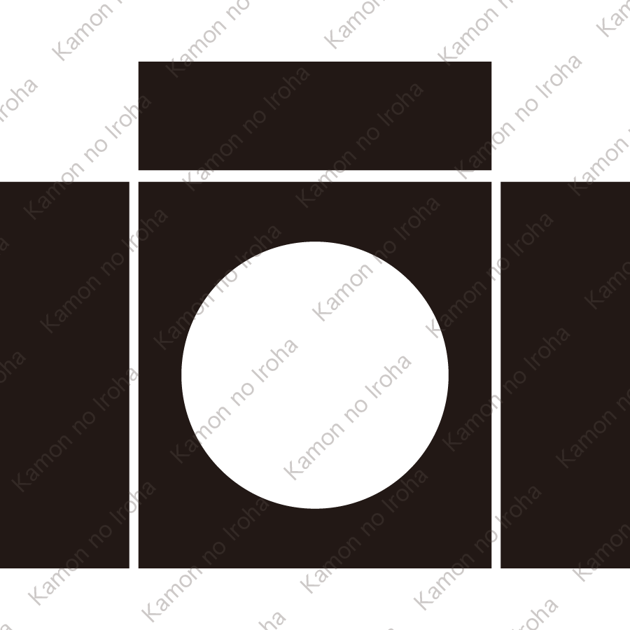 変り岩城櫺子に月（２）紋