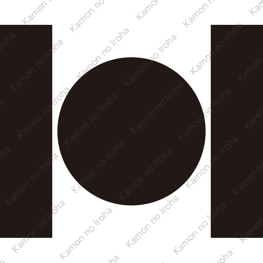 変り岩城櫺子に月（３）紋