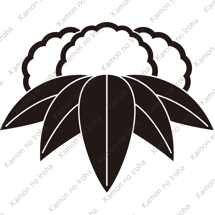 変り陰雪持ち笹紋