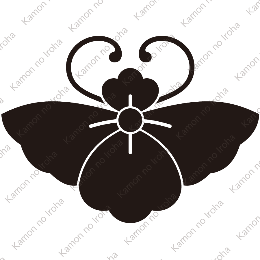 変り唐花胡蝶紋