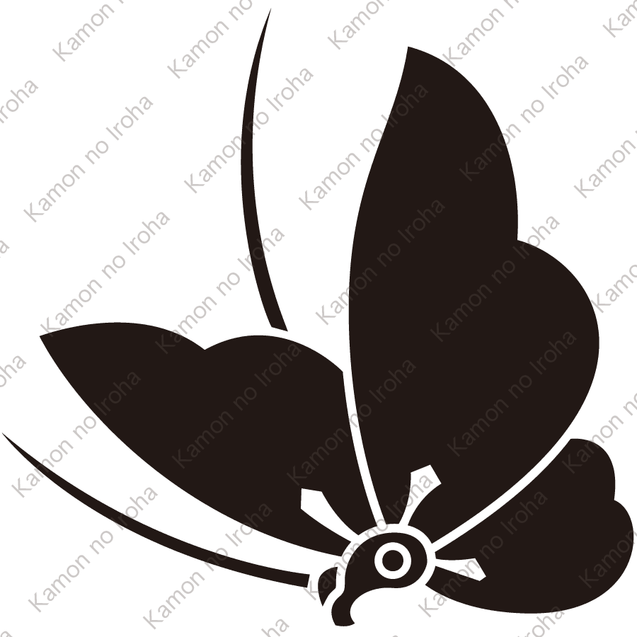 変わり片喰飛び蝶紋