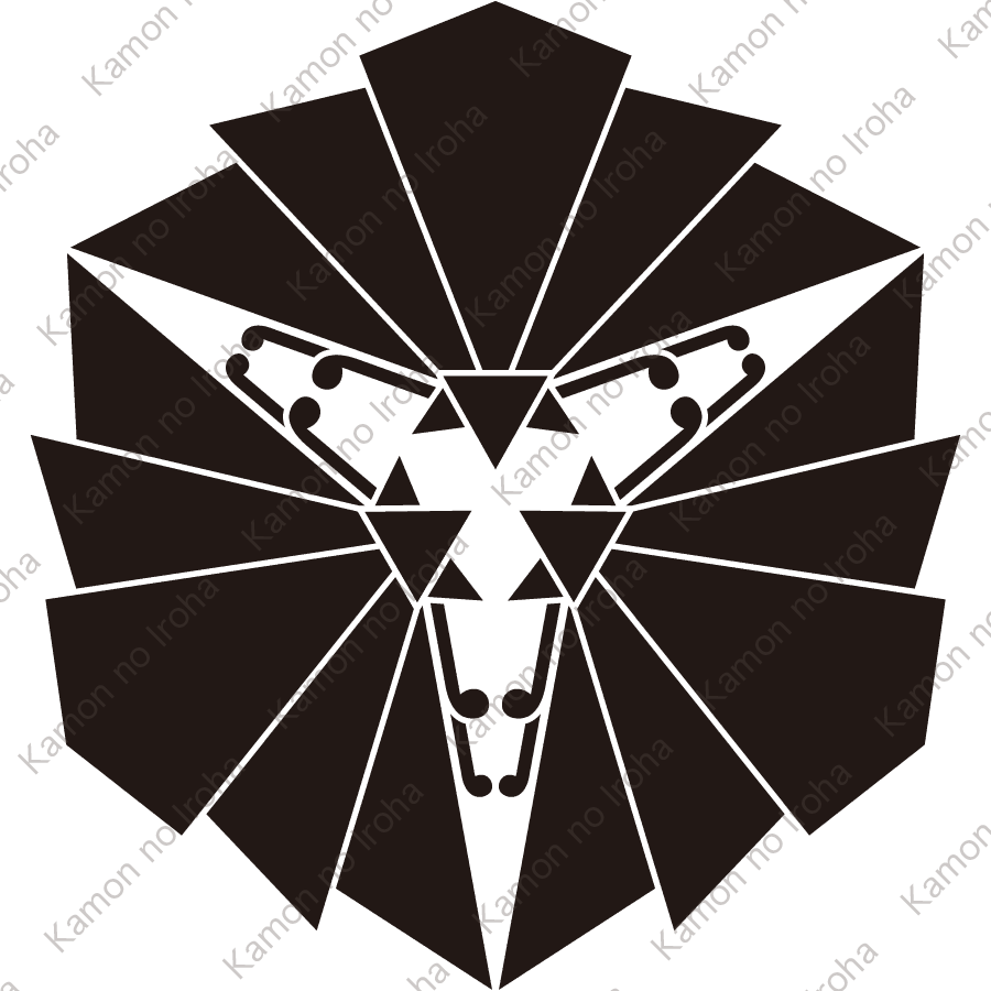 三つ変り蝶花形紋