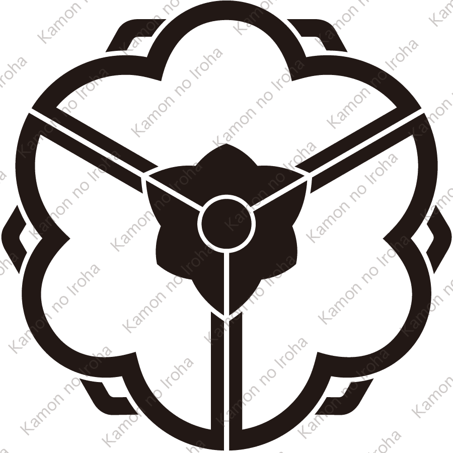 変り三つ寄せ桔梗紋