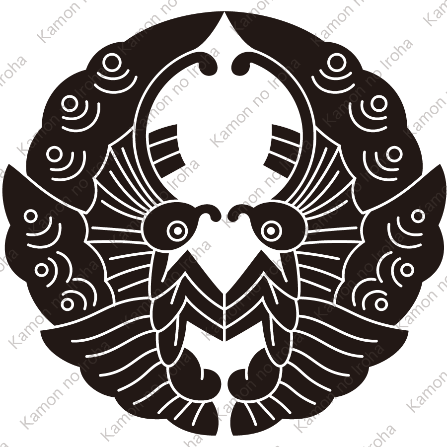 変り対い揚羽蝶紋