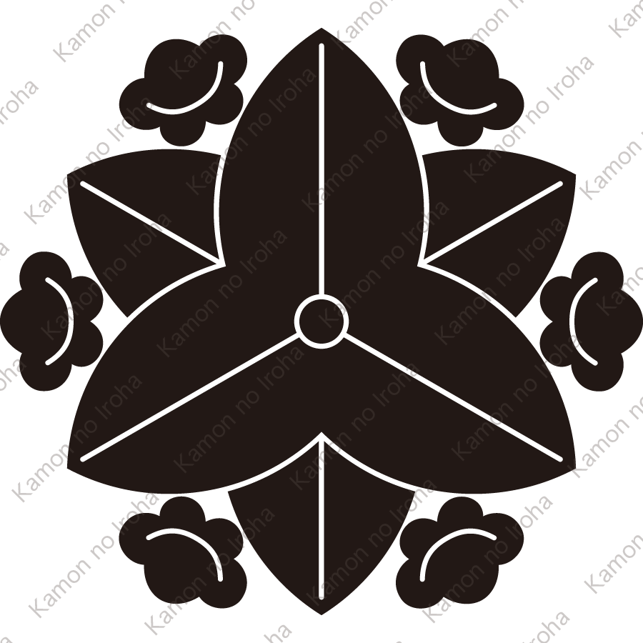 変り向う花沢瀉紋