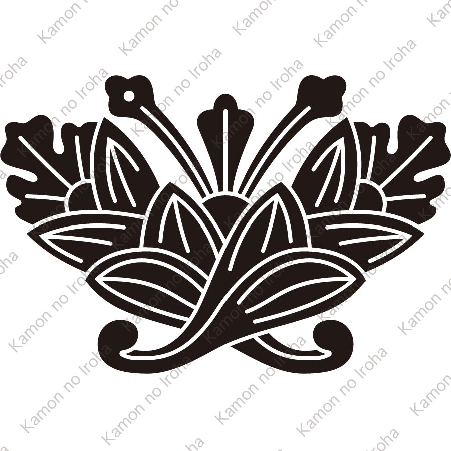 変り茗荷胡蝶紋