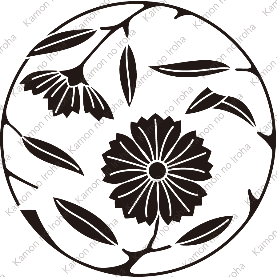 変り撫子枝丸紋