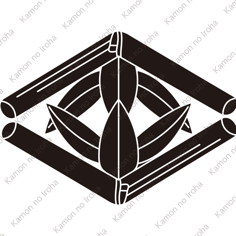 変り竹菱に六枚笹紋