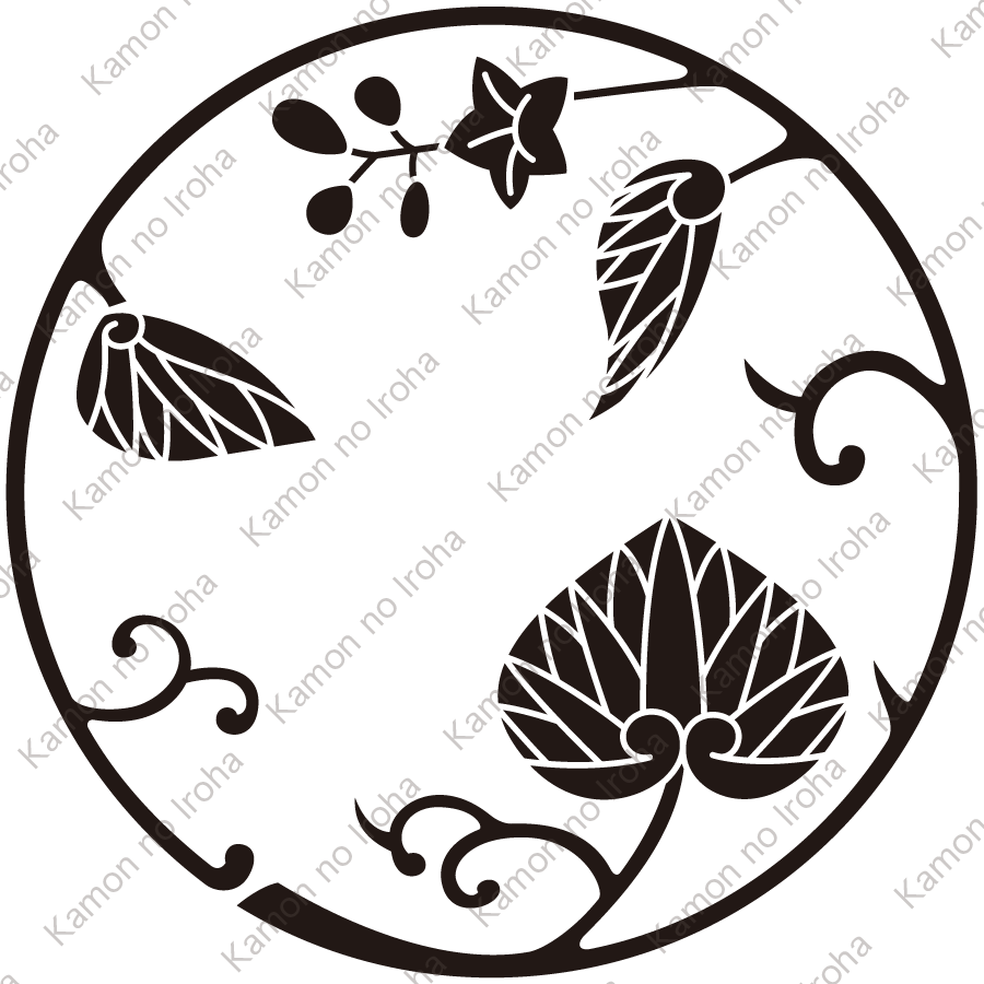 変り蔓葵の丸紋